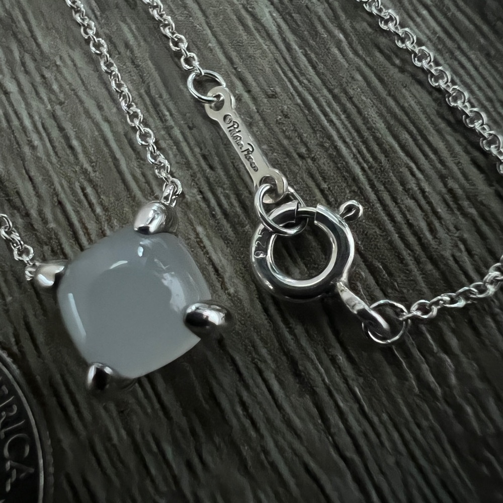 Milky quartz sugar stack necklace